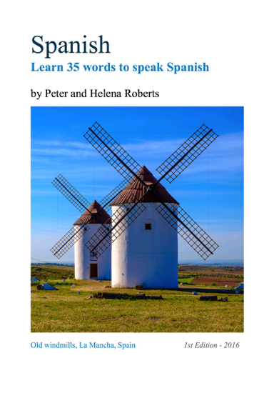 The front cover image showing the language book entitled  